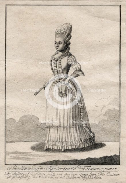 Gustaf III's national costume, 1780.  Creator: Unknown.