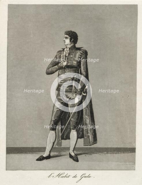 Gustaf III's national costume/Swedish costume, 1780s.  Creator: Johan Abraham Aleander.