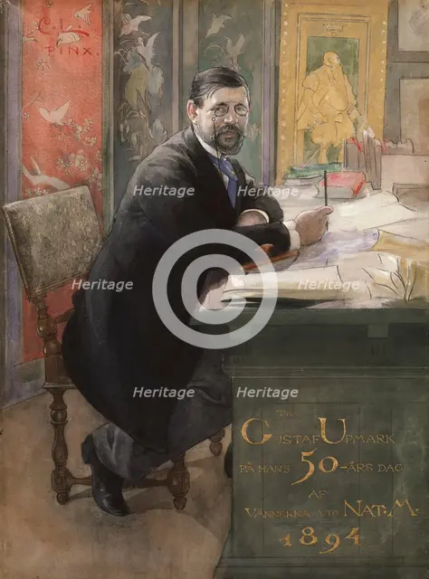 Gustaf Upmark, director of the Nationalmuseum, 1894. Creator: Carl Larsson.