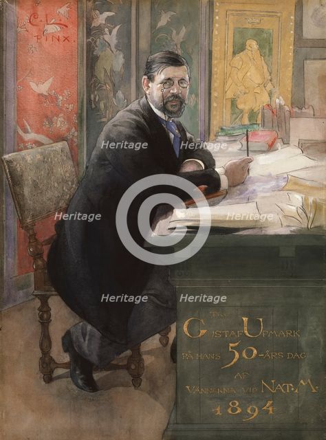 Gustaf Upmark, director of the Nationalmuseum, 1894. Creator: Carl Larsson.