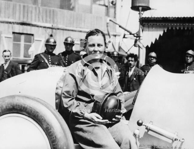 Gwenda Stewart at Montlhery, France, 1934. Artist: Unknown