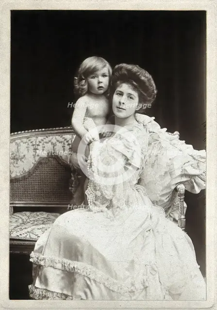 Gwendoline Syrie Maud Wellcome (née Barnardo), Syrie Maugham and Henry Mounteney Wellcome, c1904. Creator: Lambert Weston & Son.