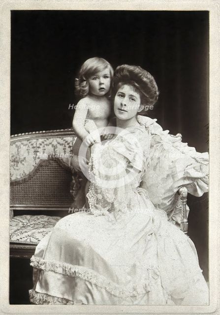 Gwendoline Syrie Maud Wellcome (née Barnardo), Syrie Maugham and Henry Mounteney Wellcome, c1904. Creator: Lambert Weston & Son.