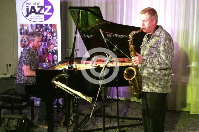 Gwilym Simcock, Tommy Smith, Simcock - Smith Duo, Watermill Jazz Club, Dorking, Surrey, 14 Oct 2025. Creator: Brian O'Connor.