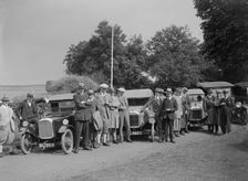 GWK cars at a demonstration event at Frensham Pond Hotel, Surrey, 1922. Artist: Bill Brunell