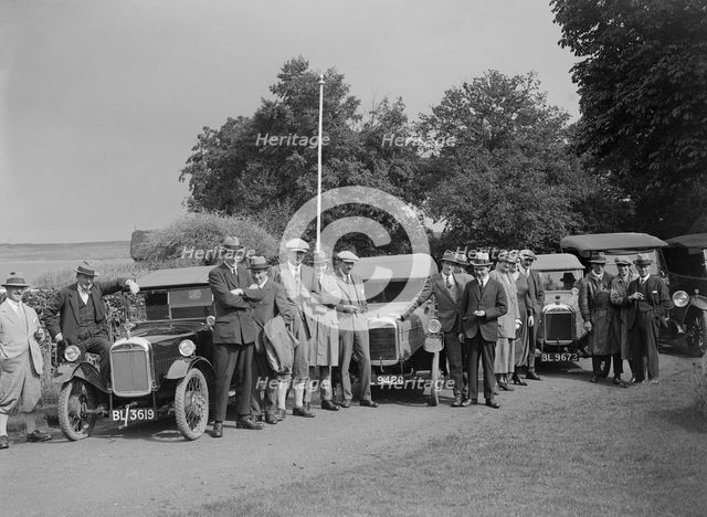 GWK cars at a demonstration event at Frensham Pond Hotel, Surrey, 1922. Artist: Bill Brunell.
