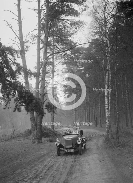 GWK taking part in the JCC General Efficiency Trial, Oxshott Woods, Surrey, 1923. Artist: Bill Brunell.