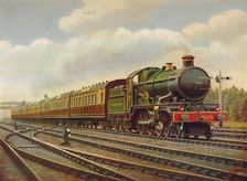 G.W.R. Cornish Riviera Limited Express at Full Speed,- Engine Pendennis Castle., 1926