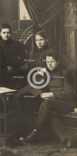 Gymnasium students of the Irkutsk gymnasium..., late 19th cent - early 20th cent. Creator: Unknown.