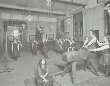 Gymnastics lesson, Laxon Street Evening Institute for Women, London, 1914