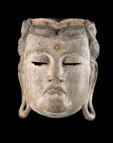 Gyodo mask, Edo period or earlier, 17th century or earlier. Creator: Unknown