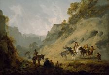 Gypsies with an Ass Race, 1792. Creator: Julius Caesar Ibbetson