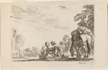 Gypsies at Rest, 1642. Creator: Stefano della Bella
