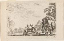 Gypsies at Rest, 1642. Creator: Stefano della Bella