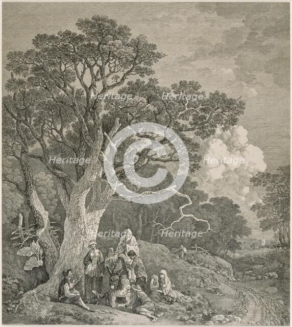 Gypsies in a wood, after Thomas Gainsborough, c1740-1780. Creator: John Wood.