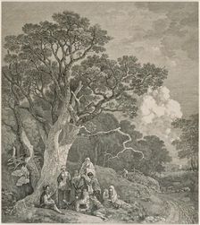 Gypsies in a wood, after Thomas Gainsborough, c1740-1780. Creator: John Wood