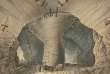 Gypsum caves of Montmartre in Paris, 1833. Creator: Ludwig Daniel Philipp Schmidt