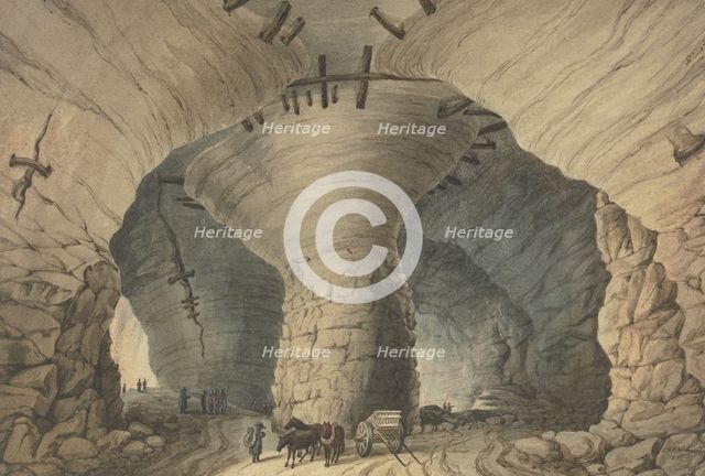 Gypsum caves of Montmartre in Paris, 1833. Creator: Ludwig Daniel Philipp Schmidt.