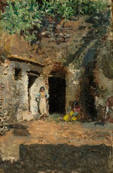 Gypsy Caves, Granada, c. 1871. Creator: Mariano Jose Maria Bernardo Fortuny y Carbo