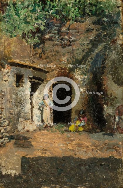Gypsy Caves, Granada, c. 1871. Creator: Mariano Jose Maria Bernardo Fortuny y Carbo.