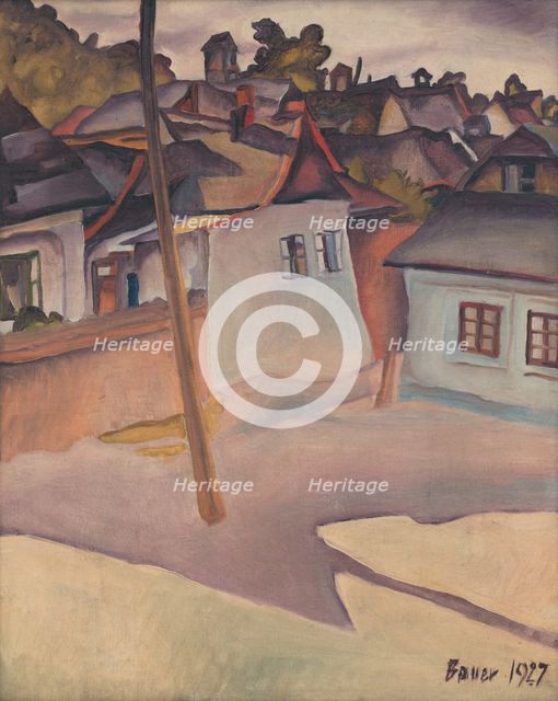 Gypsy camp, 1927. Creator: Konstantin Bauer.