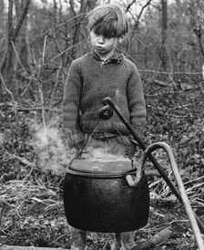 Gypsy boy with cauldron, 1960s