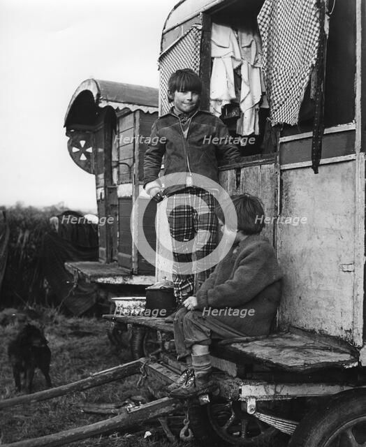 Gypsy boys playing, 1960s.