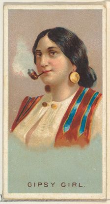 Gypsy Girl, from World's Smokers series (N33) for Allen & Ginter Cigarettes, 1888. Creator: Allen & Ginter