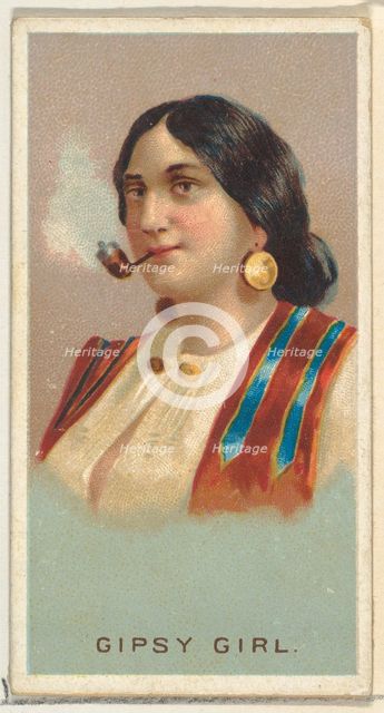 Gypsy Girl, from World's Smokers series (N33) for Allen & Ginter Cigarettes, 1888. Creator: Allen & Ginter.