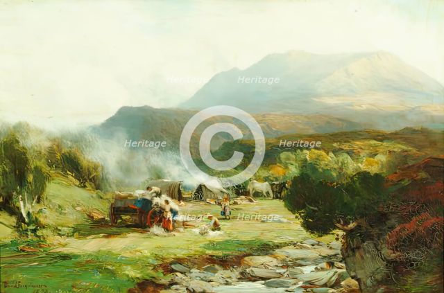 Gypsy Encampment, Ben Eay, 1898. Creator: David Farquharson.