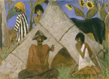 Gypsy Encampment, c1925. Creator: Otto Mueller