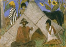 Gypsy Encampment, c1925. Creator: Otto Mueller