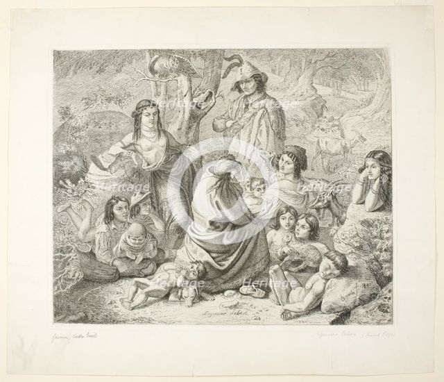 Gypsy Life, 1840. Creator: Ludwig Emil Grimm.