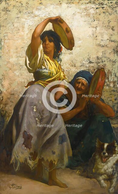 Gypsy woman dancing the Zorongo, . Creator: Doré; Gustave (1832-1883).