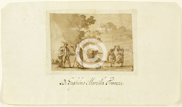 Gypsy Women and Young Men in Landscape, n.d.