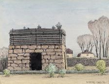 Gysinge mulch log cabin, 1923-1938. Creator: Ferdinand Boberg