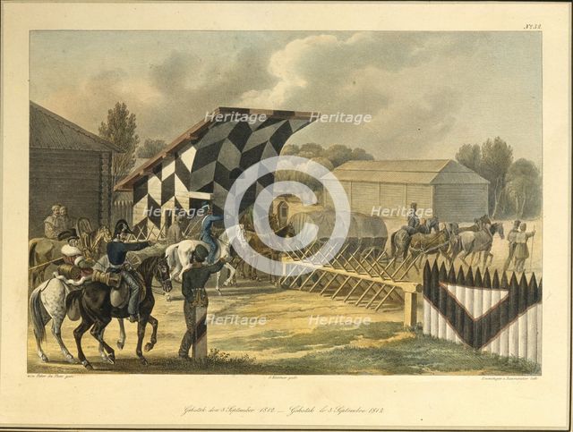 Gzhatsk on September 5, 1812, 1820s. Artist: Faber du Faur, Christian Wilhelm, von (1780-1857)