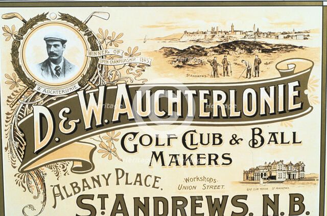 'D & W Auchterlonie, Golf Club and Ball makers', Scottish, c1900. Artist: Unknown