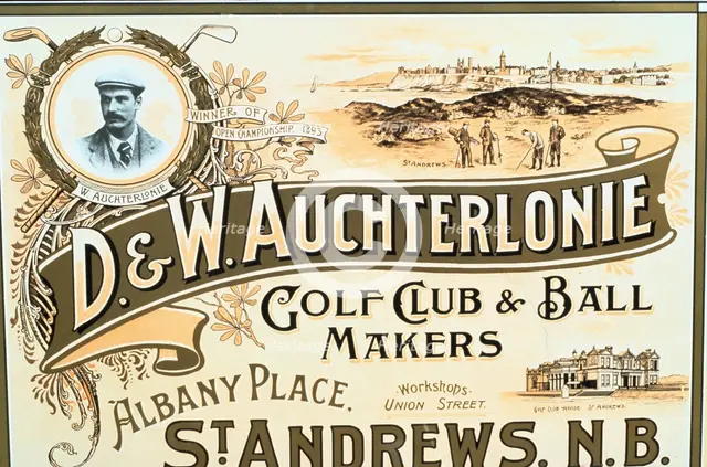 'D & W Auchterlonie, Golf Club and Ball makers', Scottish, c1900. Creator: Unknown.