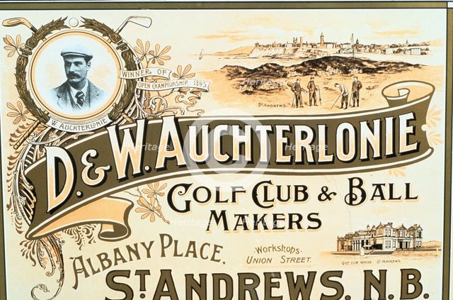 'D & W Auchterlonie, Golf Club and Ball makers', Scottish, c1900. Creator: Unknown.