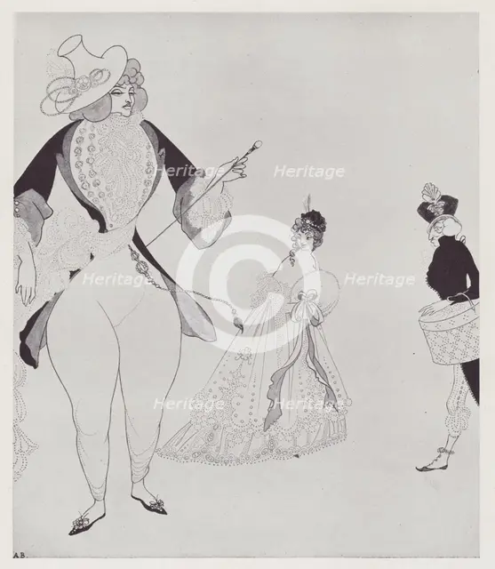 D'Albert in Search of his Ideals, 1897. Creator: Aubrey Beardsley.