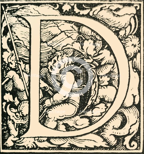 'D - An Alphabet by Hans Weiditz', c1520-1521, (1908). Creator: Hans Weiditz.
