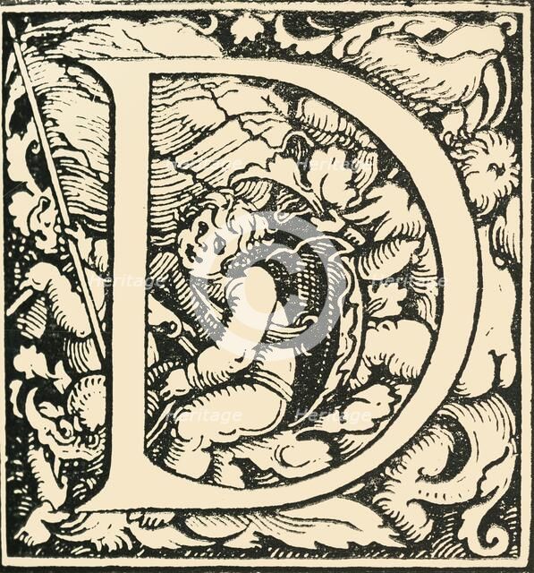 'D - An Alphabet by Hans Weiditz', c1520-1521, (1908). Creator: Hans Weiditz.