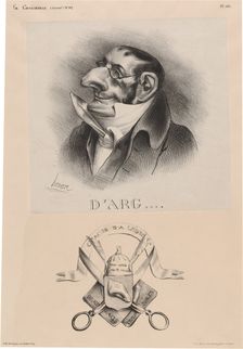d'Arg..., 1832. Creator: Honore Daumier