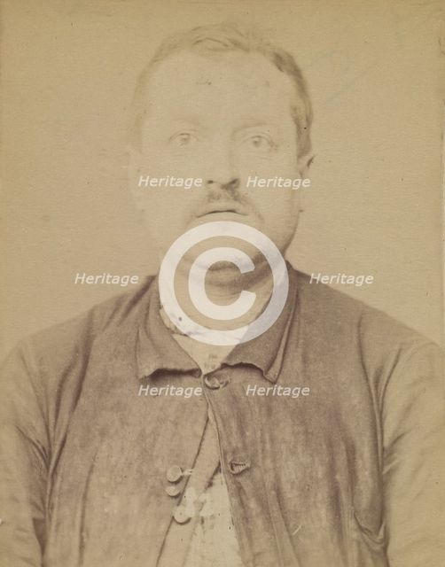D'Auby. Henri. 48 (ou 49) ans, né à Montmédy (Meuse). Menuisier. Anarchiste. 28/2/94., 1894. Creator: Alphonse Bertillon.