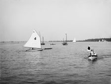 D.B.C.Y. [Detroit Boat Club yacht] regatta, # 19 first on 2nd turn, between 1900 and 1910. Creator: Unknown