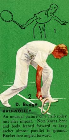 D. Budge - Half-Volley c1935. Creator: Unknown