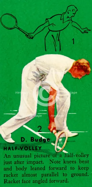 'D. Budge - Half-Volley', c1935. Creator: Unknown.