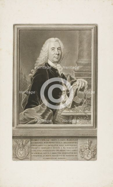 D. Christopher Jacob Trew, from Plantae Selectae, n.d. Creator: Johann Jacob Haid.