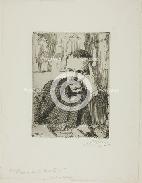 D'Estournelles de Constant, 1906. Creator: Anders Leonard Zorn.